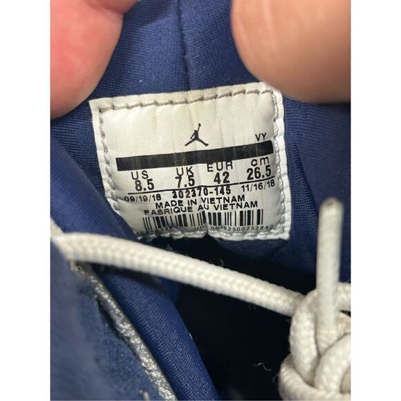 Nike Air Jordan 9 Retro UNC size 8.5 302370-145 OG IX Pearl Blue - Picture 5 of 9